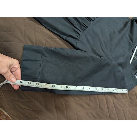 Women's Gap black linen summer dress w/ 3/4 length sleeves & pockets size 10 - Picture 8 of 9